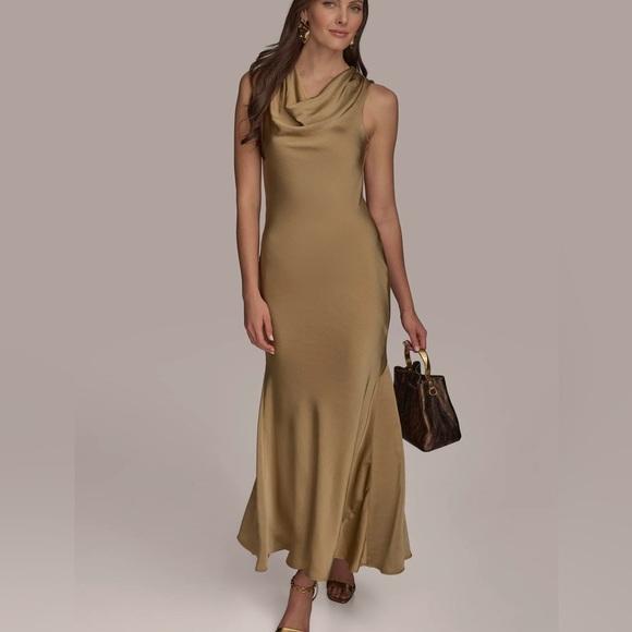 Donna Karan Dresses & Skirts - DONNA KARAN COWL NECK GOWN. Size 10 Women
#186